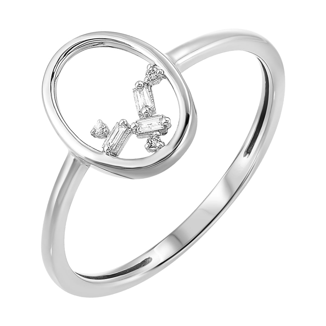14Kt White Gold Diamond 1/50Ctw Ring