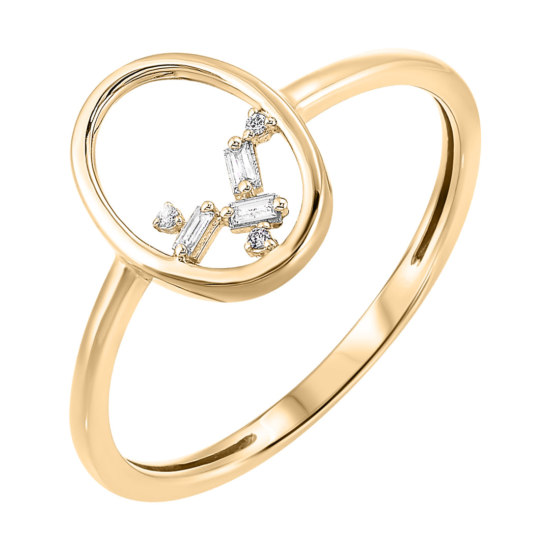 14Kt Yellow Gold Diamond 1/50Ctw Ring