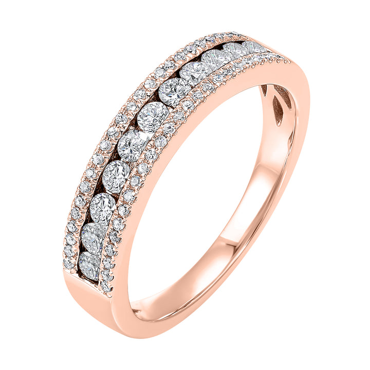 14Kt Rose Gold Diamond 1/2Ctw Ring