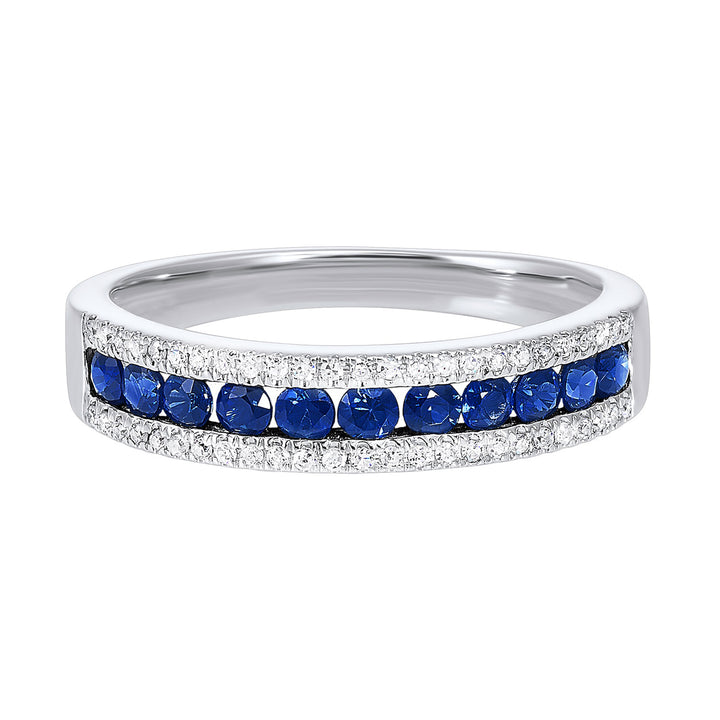 14Kt White Gold Diamond 1/8Ctw & Tanzanite 1/2Ctw Ring