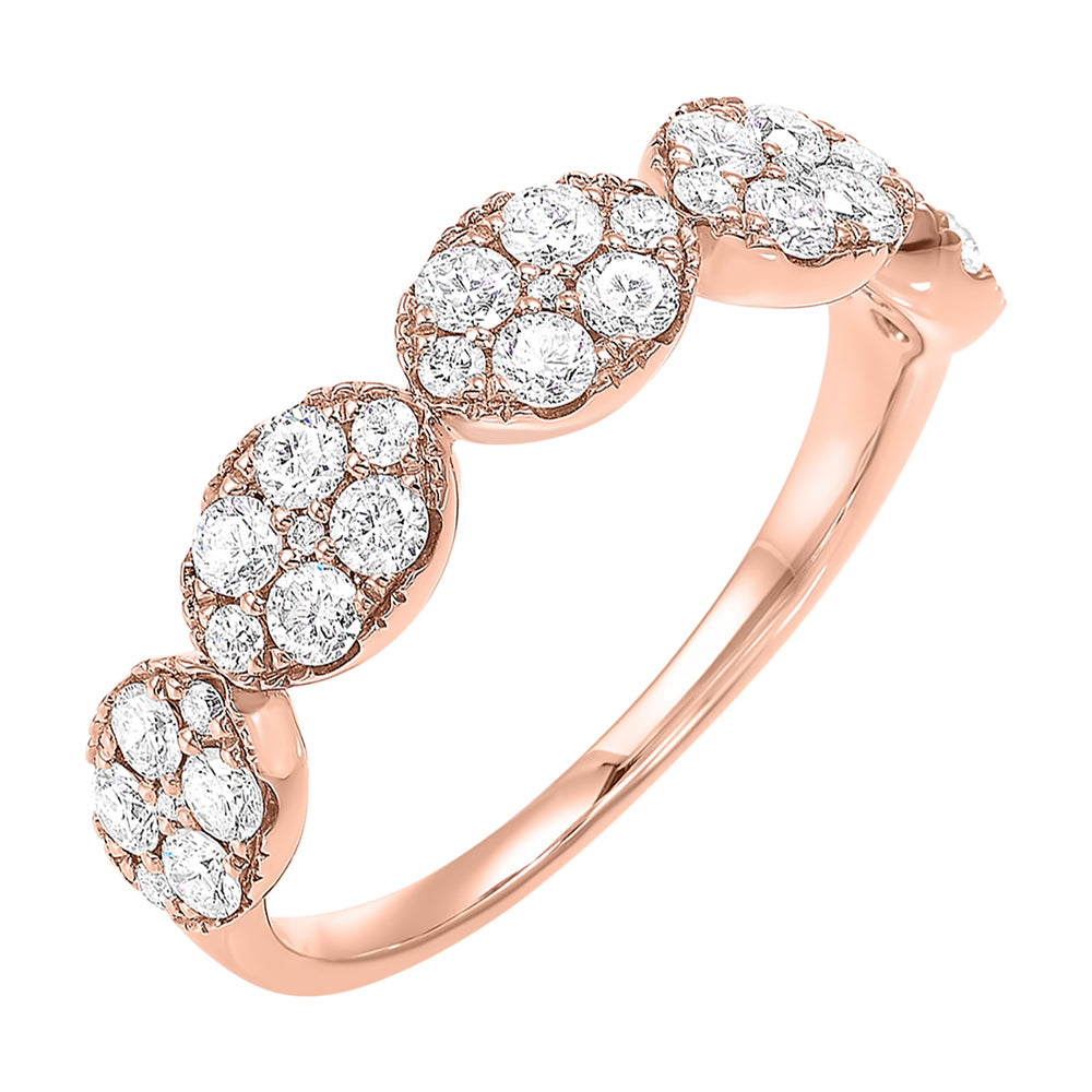 14Kt Rose Gold Diamond 3/4Ctw Ring