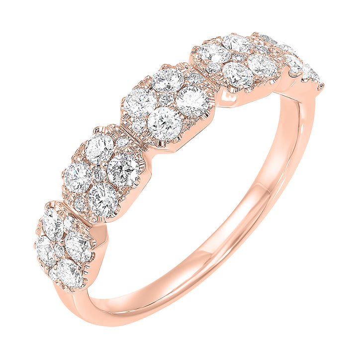 14Kt Rose Gold Diamond 3/4Ctw Ring