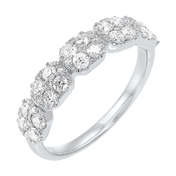 14Kt White Gold Diamond 3/4Ctw Ring