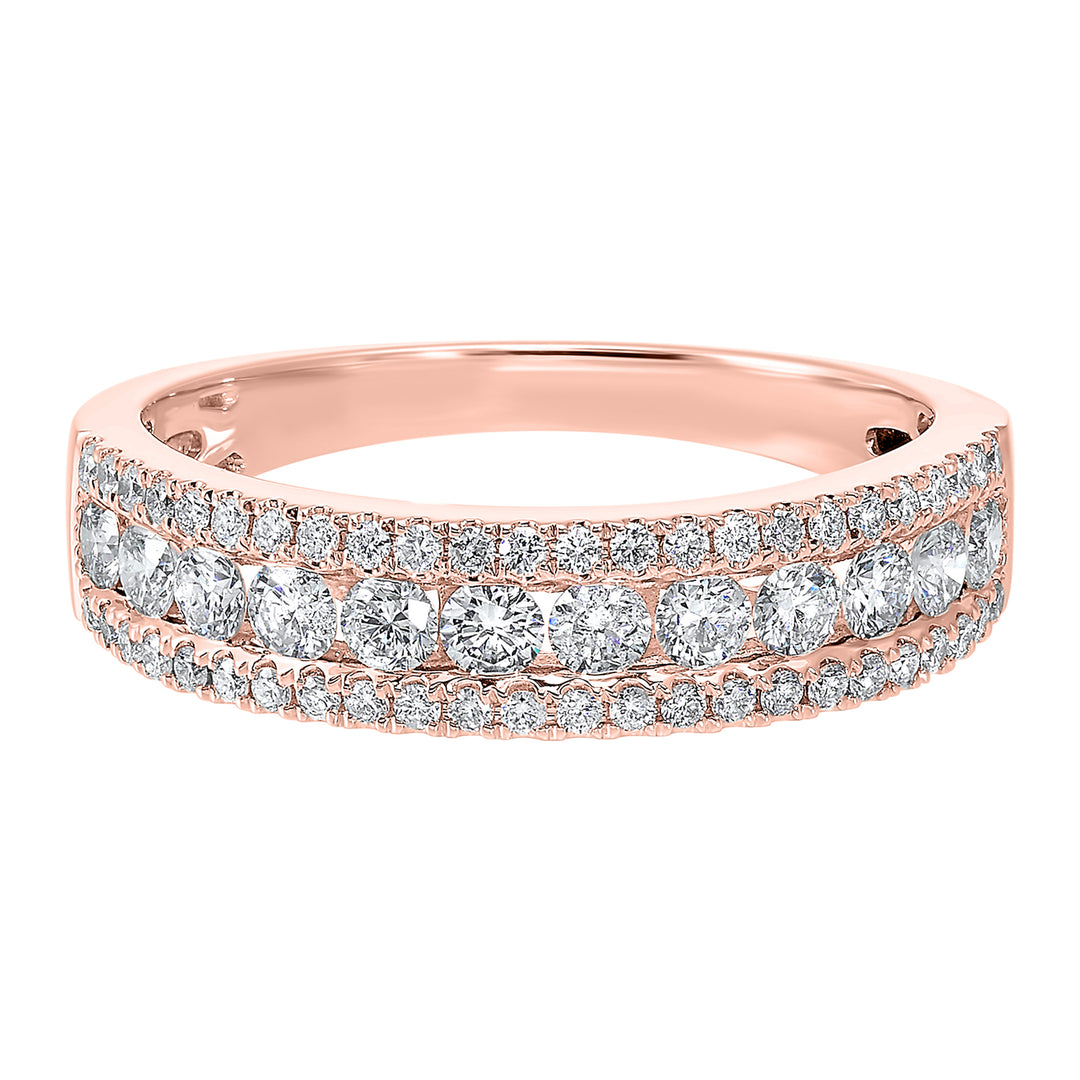 14Kt Rose Gold Diamond 3/4Ctw Ring