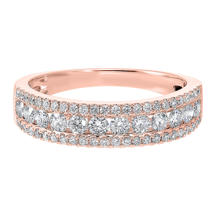 14Kt Rose Gold Diamond 3/4Ctw Ring