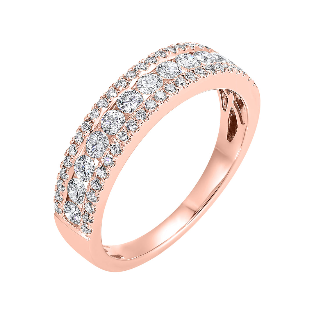 14Kt Rose Gold Diamond 3/4Ctw Ring