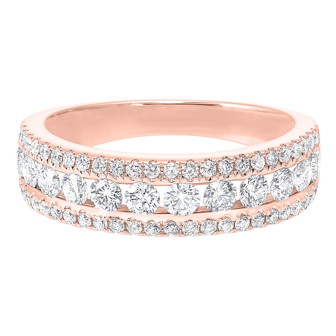 14Kt Rose Gold Diamond 1 1/2Ctw Ring