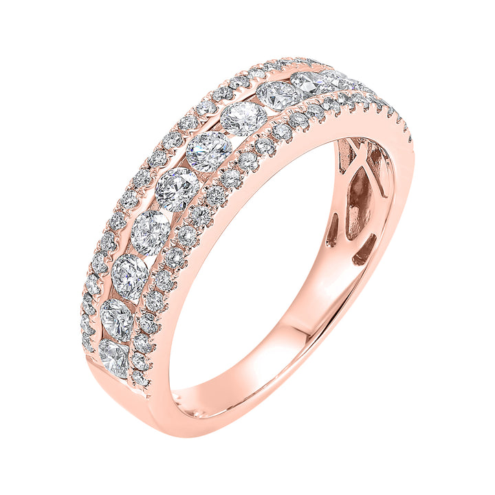14Kt Rose Gold Diamond 1 1/2Ctw Ring