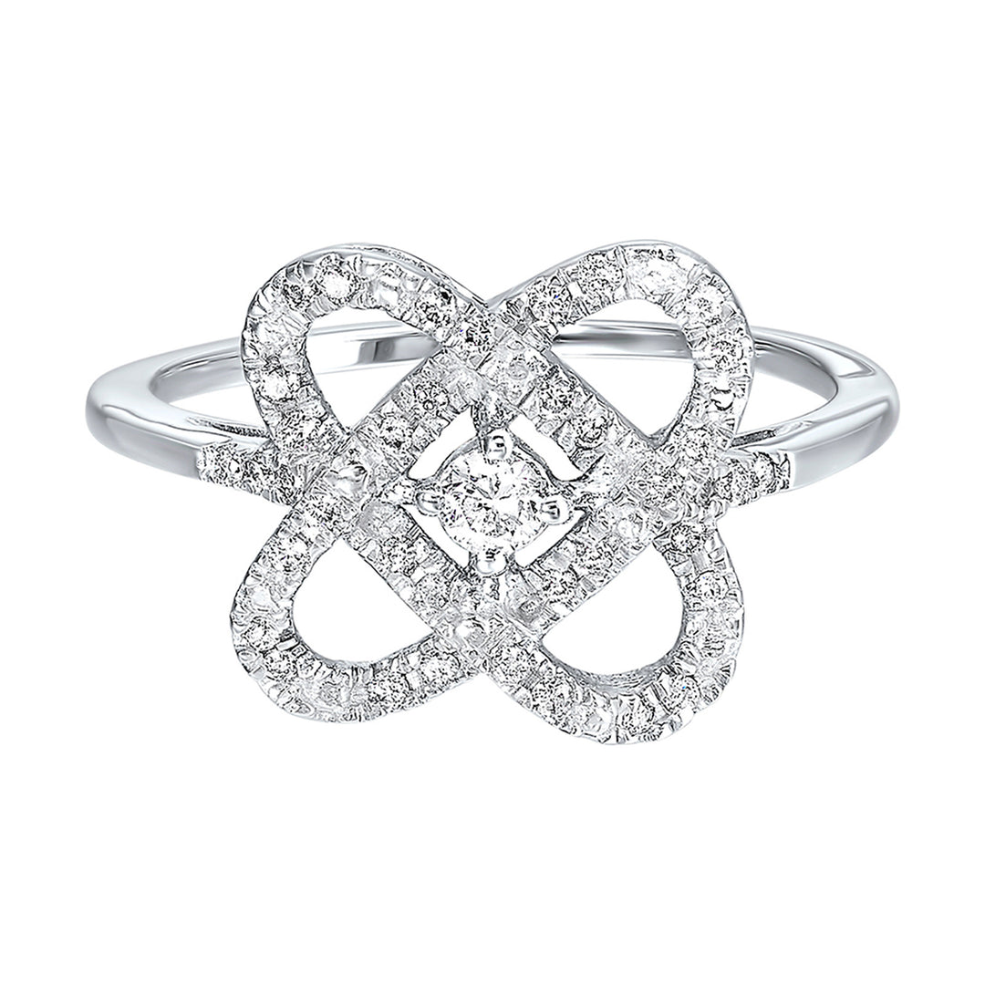 Silver Diamond 1/4Ctw Ring