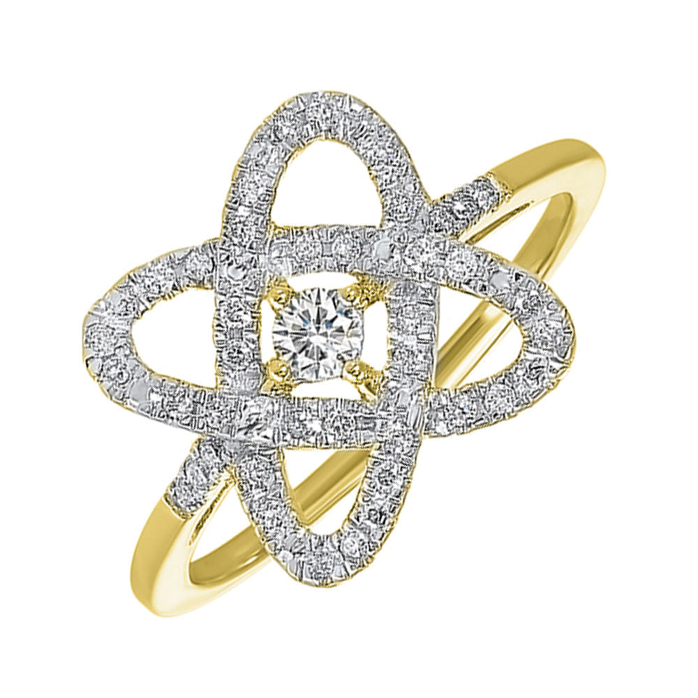 14Kt Yellow Gold Diamond 3/4Ctw Ring