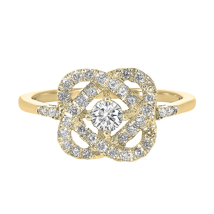 14Kt Yellow Gold Diamond 1Ctw Ring