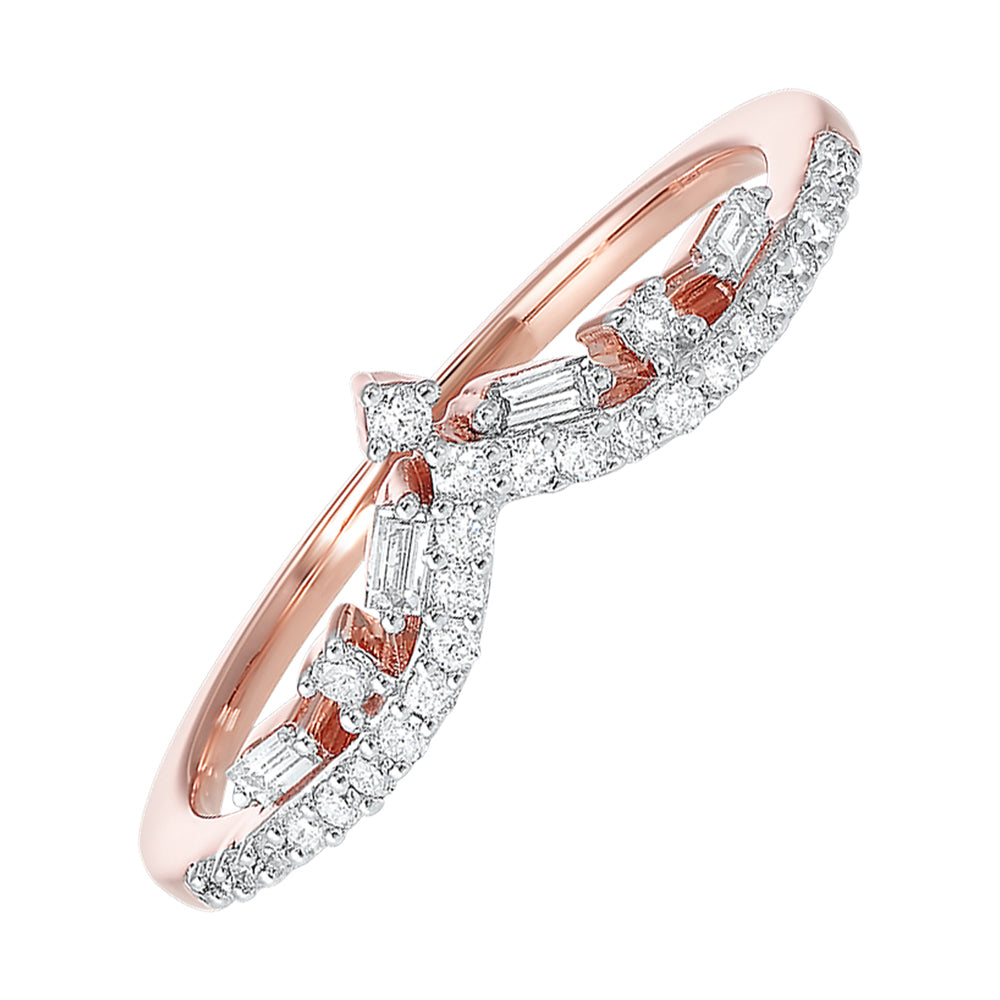 14Kt Rose Gold Diamond 1/5Ctw Ring