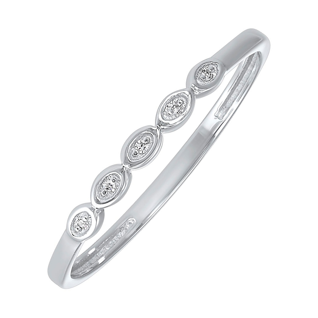 10Kt White Gold Diamond 1/50Ctw Ring