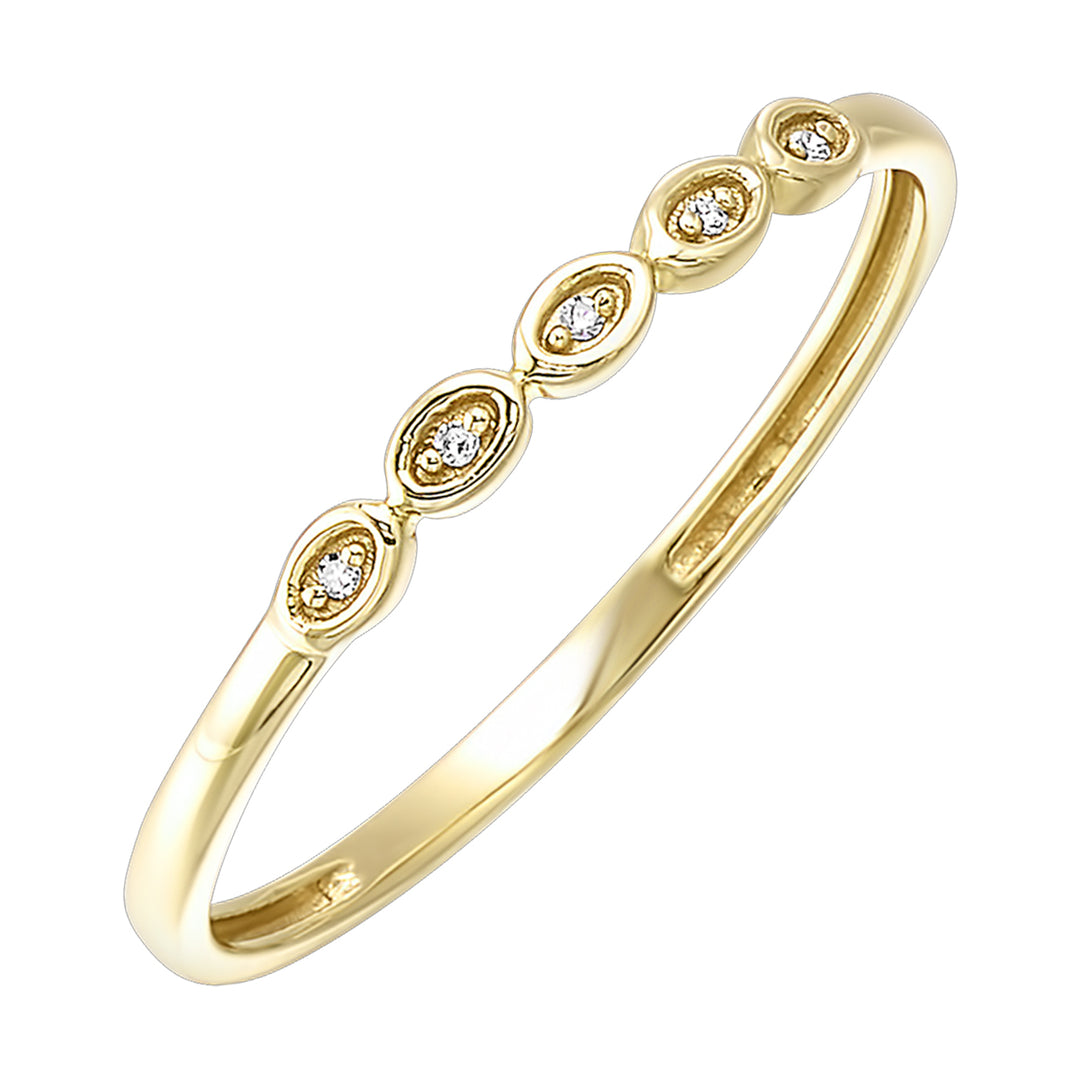 14Kt Yellow Gold Diamond 1/50Ctw Ring