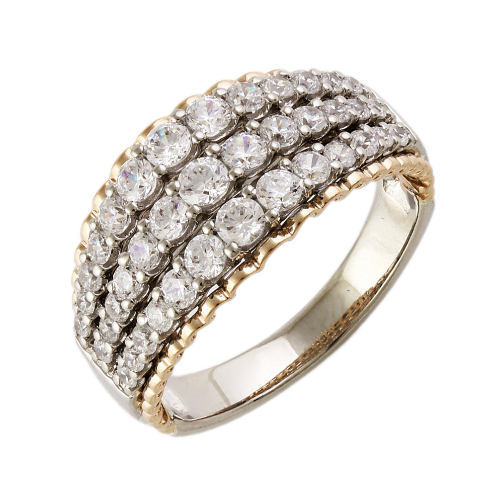 14Kt White Yellow Gold Diamond 1Ctw Ring