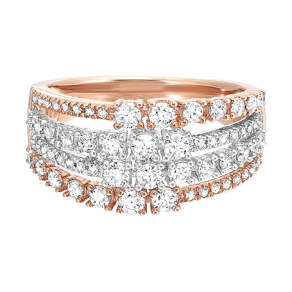 14Kt White Rose Gold Diamond 1Ctw Ring