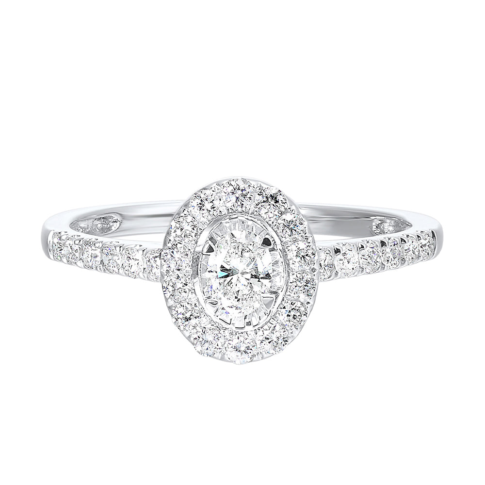 14Kt White Gold Diamond 1/2Ctw Ring