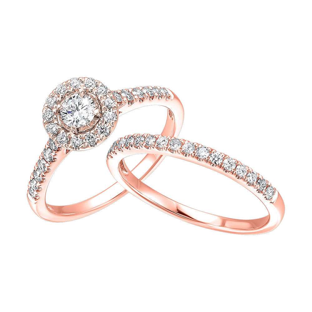 14Kt Rose Gold Diamond 3/4Ctw Ring