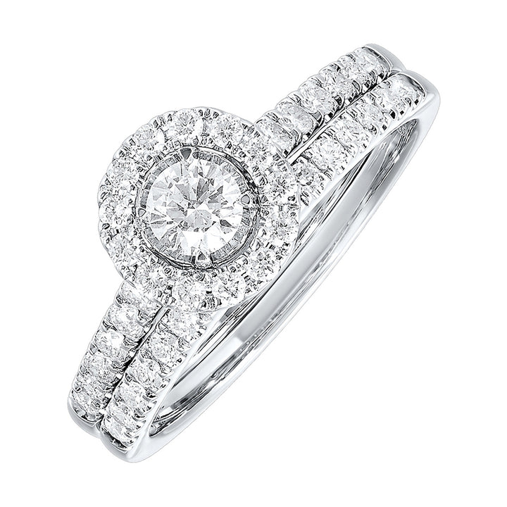 14Kt White Gold Diamond 3/4Ctw Ring