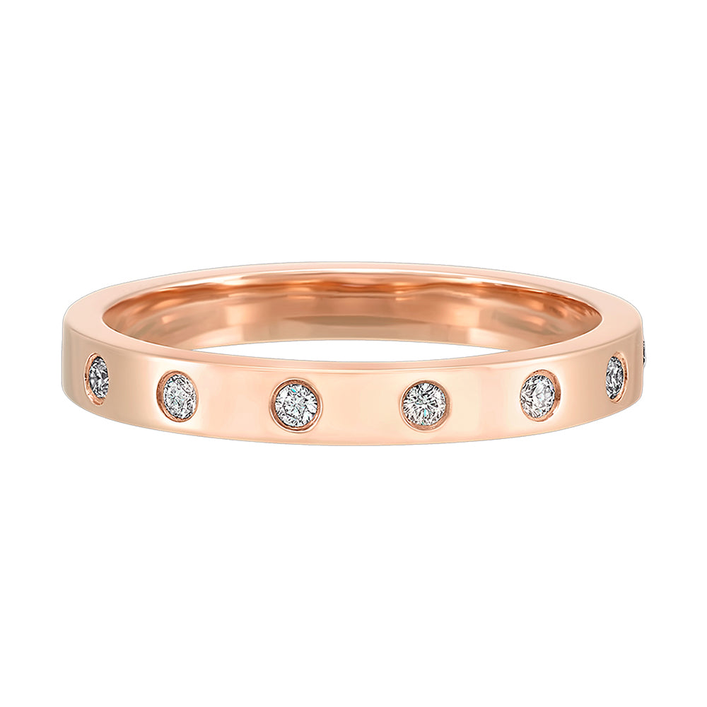 14Kt Rose Gold Diamond 1/10Ctw Ring