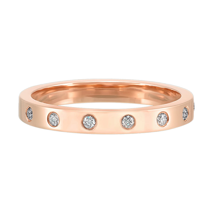 14Kt Rose Gold Diamond 1/10Ctw Ring