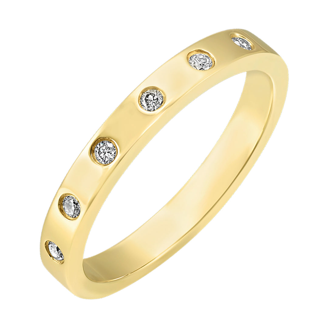 18Kt Yellow Gold Diamond 1/12Ctw Ring
