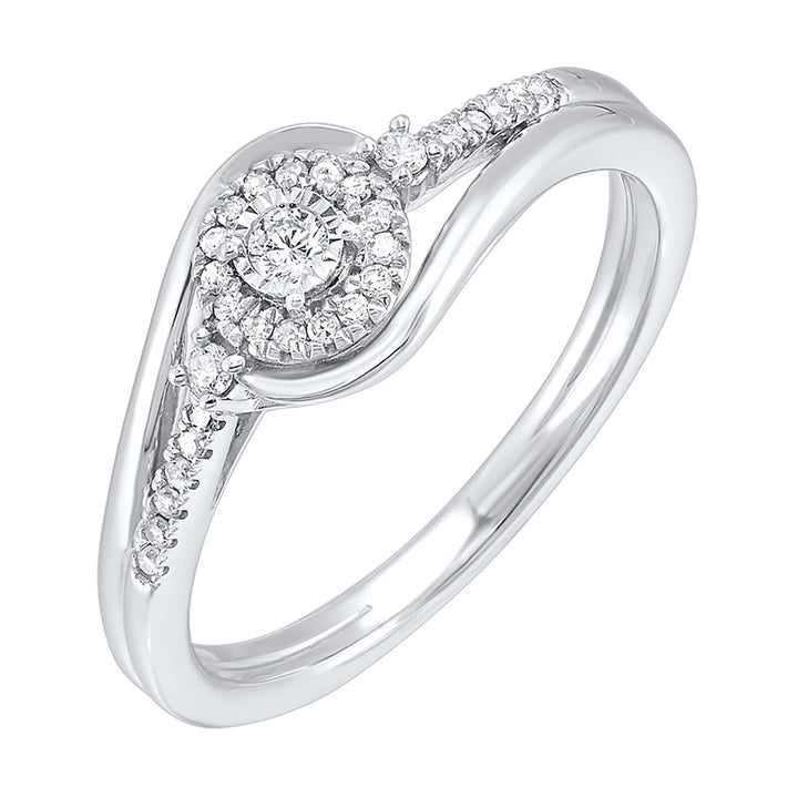 Silver Diamond 1/6Ctw Ring