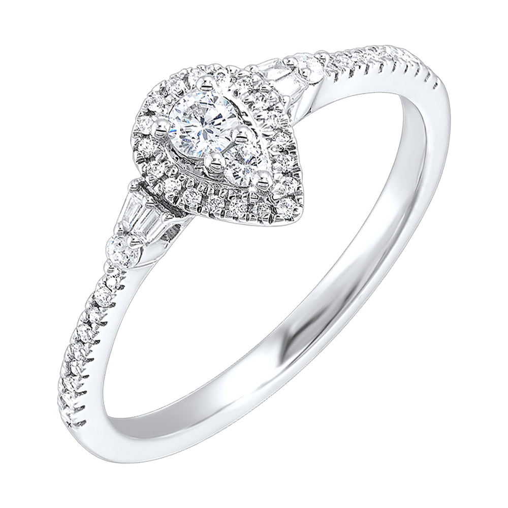 10Kt White Gold Diamond 1/5Ctw Ring