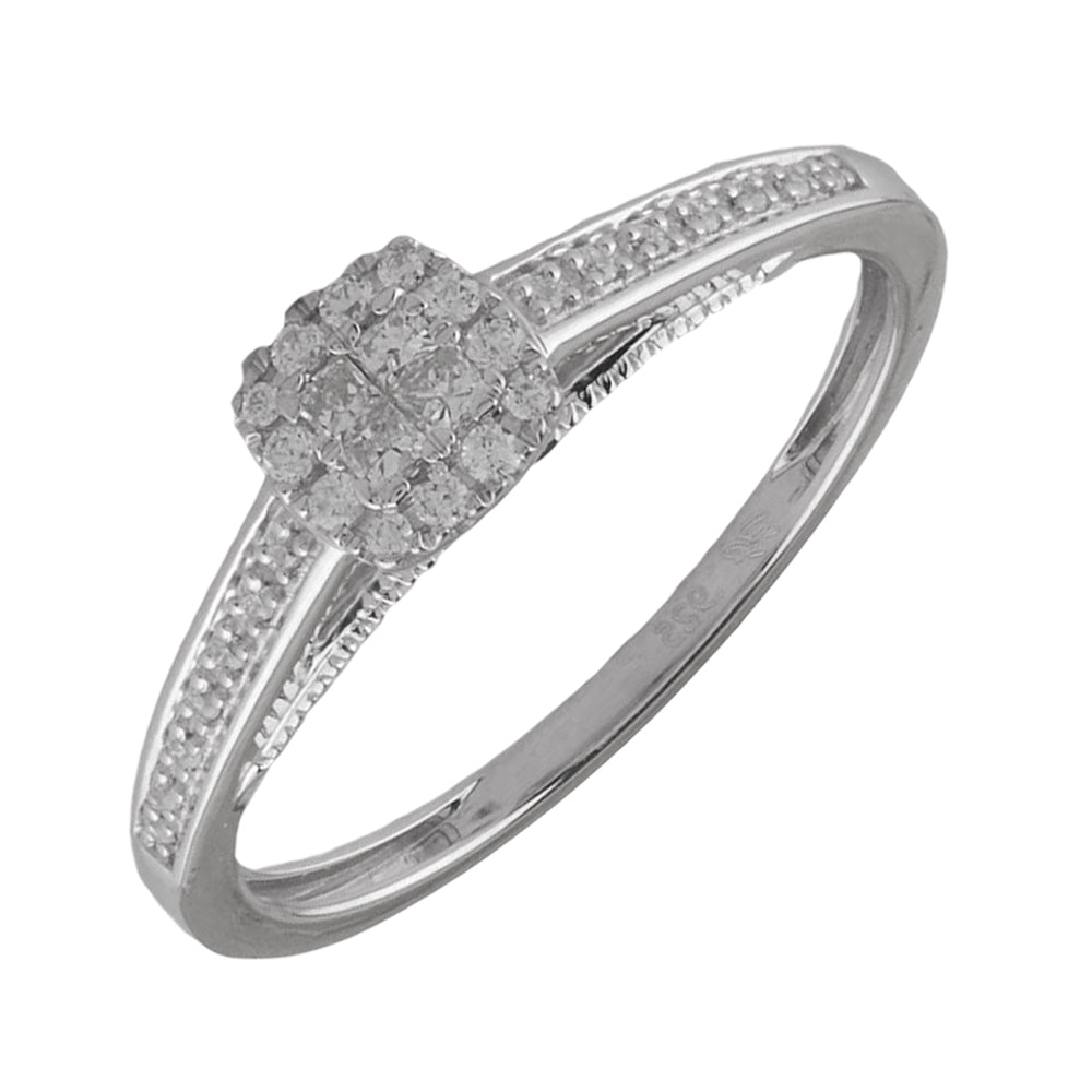 10Kt White Gold Diamond 1/5Ctw Ring