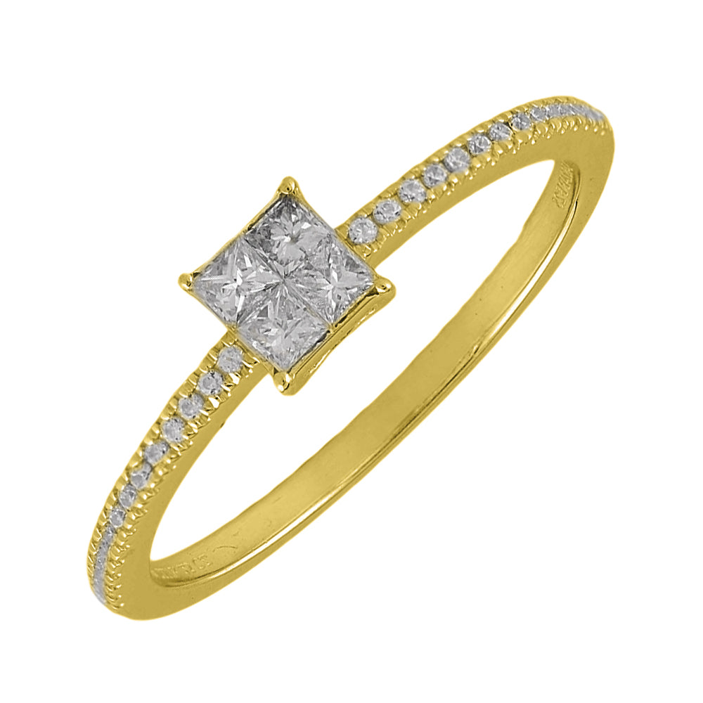 10Kt Yellow Gold Diamond 1/5Ctw Ring