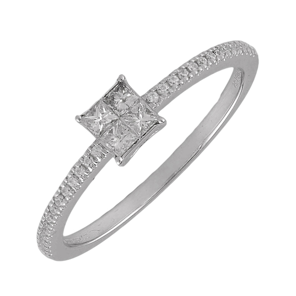 10Kt White Gold Diamond 1/5Ctw Ring
