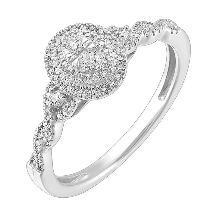 10Kt White Gold Diamond 1/4Ctw Ring