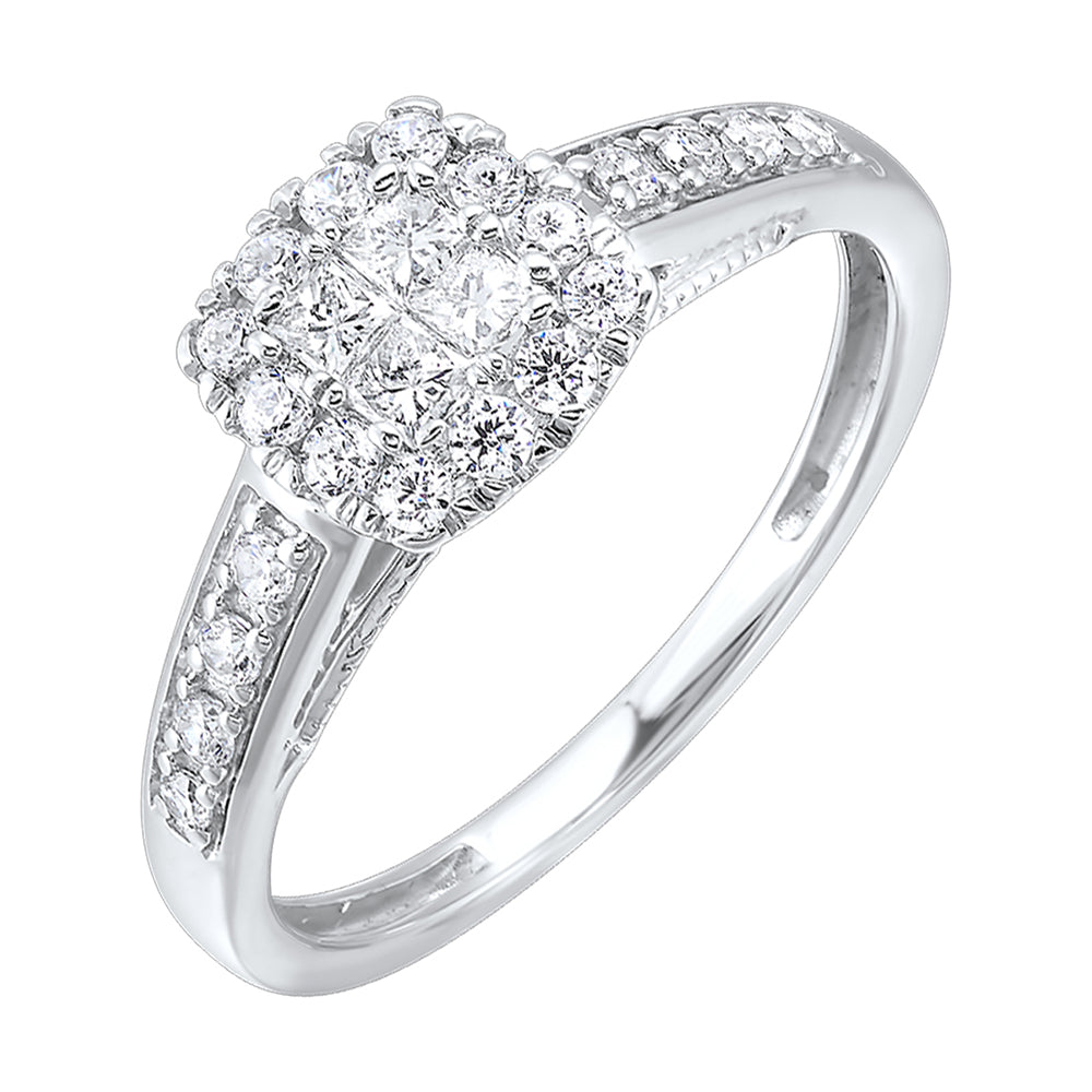 10Kt White Gold Diamond 1/2Ctw Ring