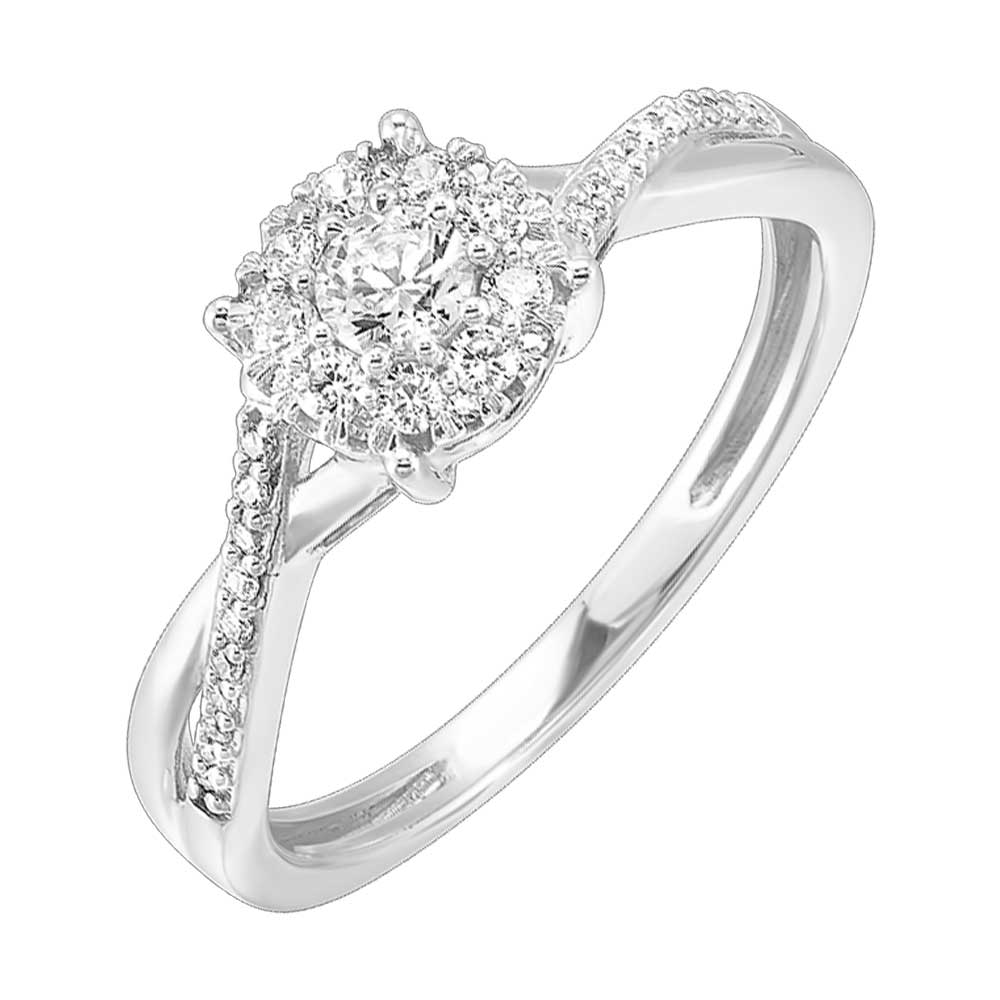 10Kt White Gold Diamond 3/8Ctw Ring