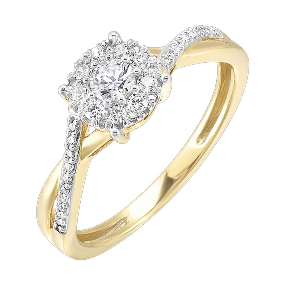 10Kt Yellow Gold Diamond 3/8Ctw Ring