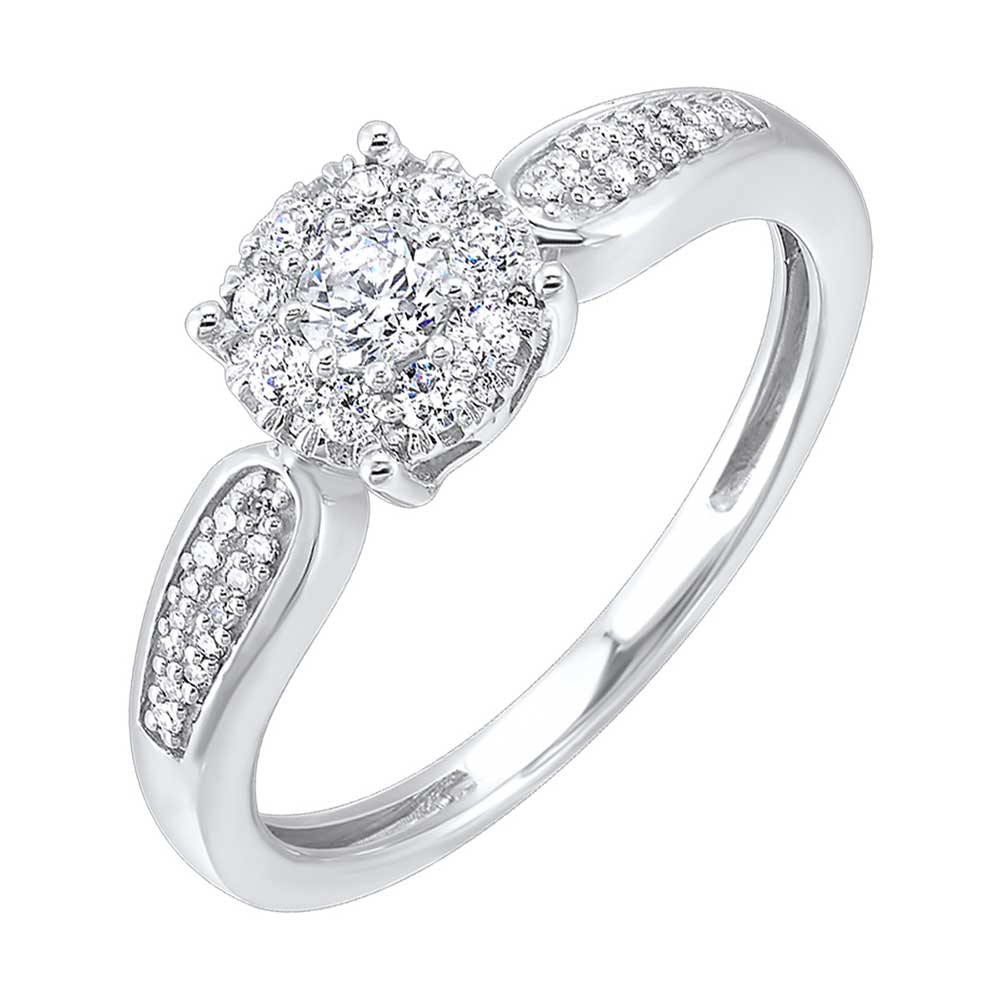 10Kt White Gold Diamond 3/8Ctw Ring