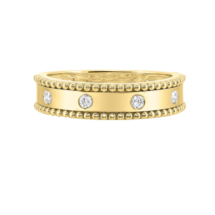 14Kt Yellow Gold Diamond 1/10Ctw Ring