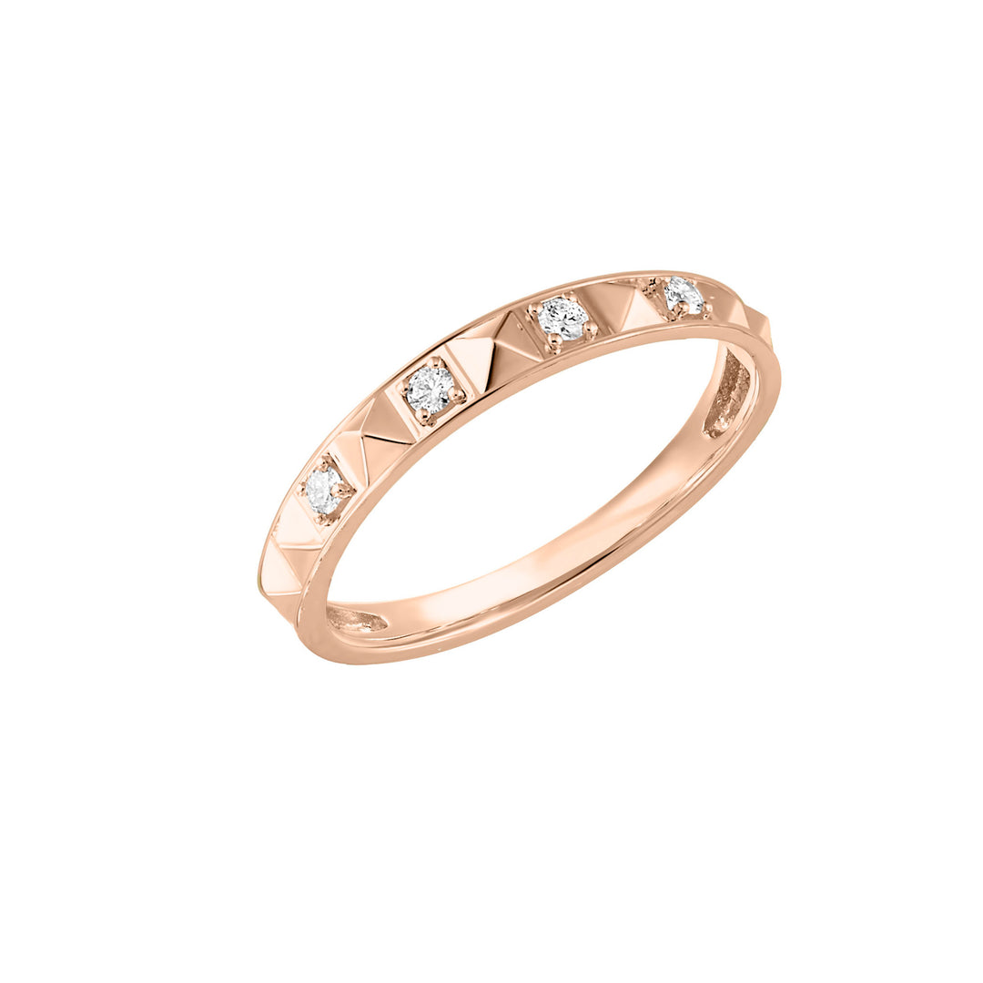 14Kt Rose Gold Diamond 1/10Ctw Ring