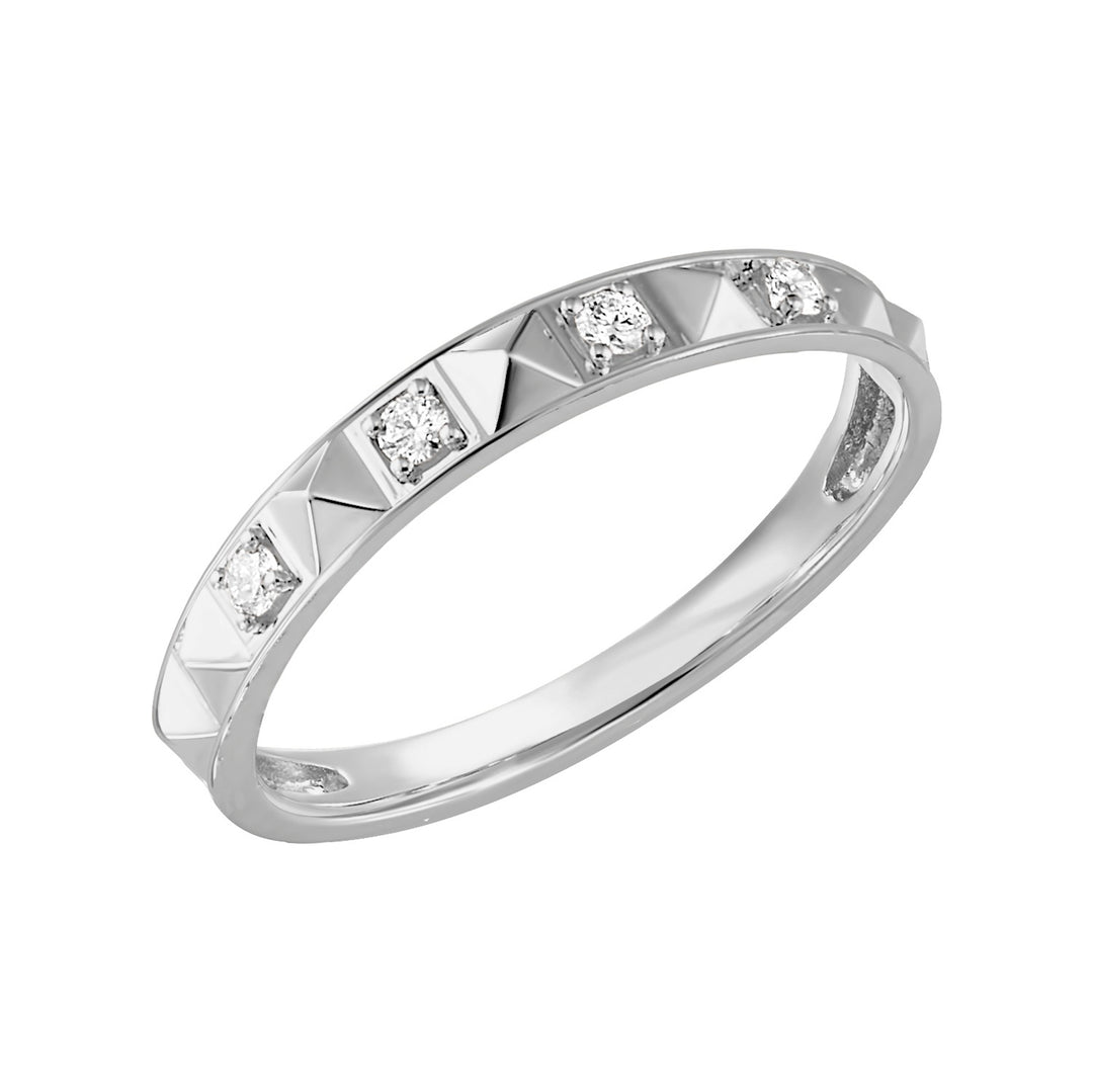 14Kt White Gold Diamond 1/10Ctw Ring