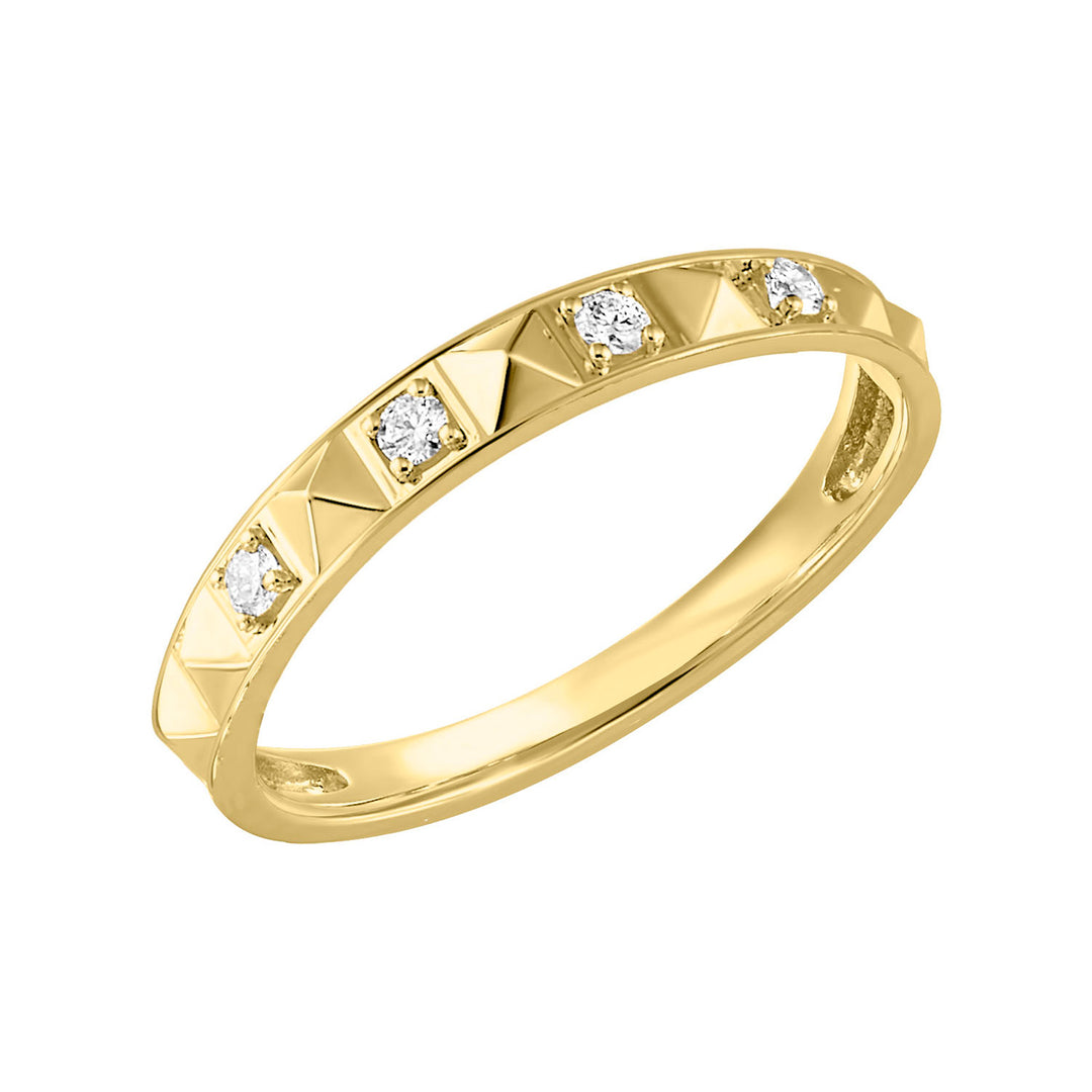 14Kt Yellow Gold Diamond 1/10Ctw Ring