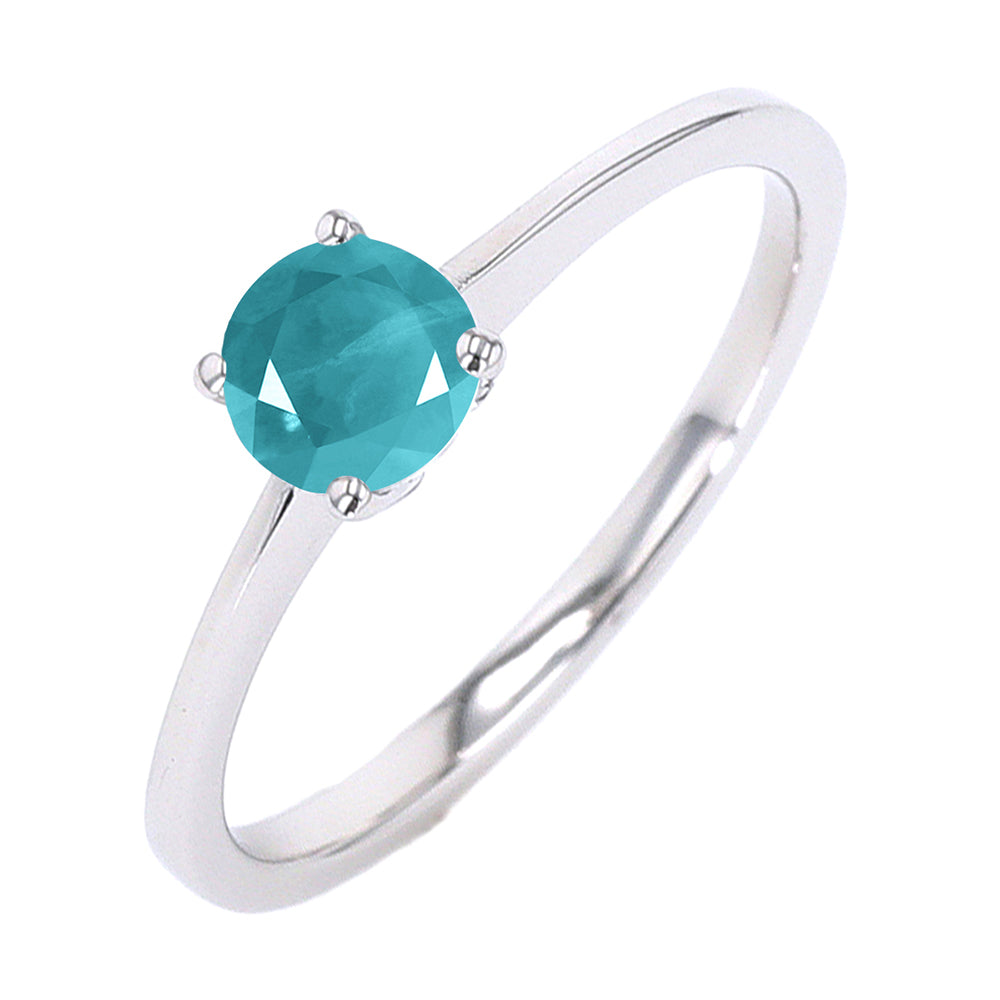 Silver Aquamarine 1/2Ctw Ring