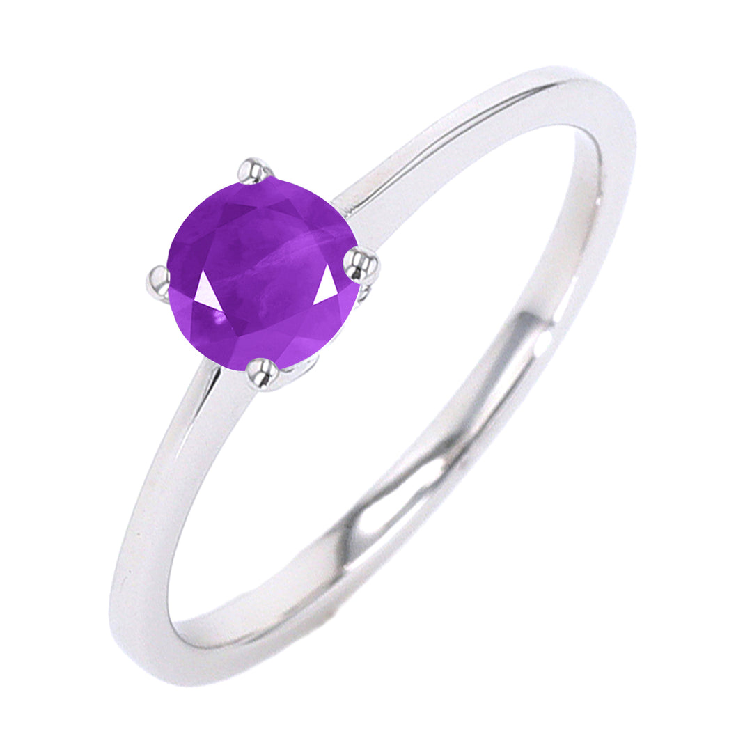Silver Amethyst 5/8Ctw Ring