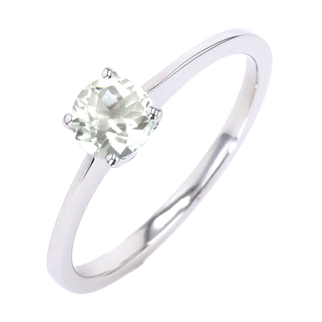 Silver White Topaz 5/8Ctw Ring