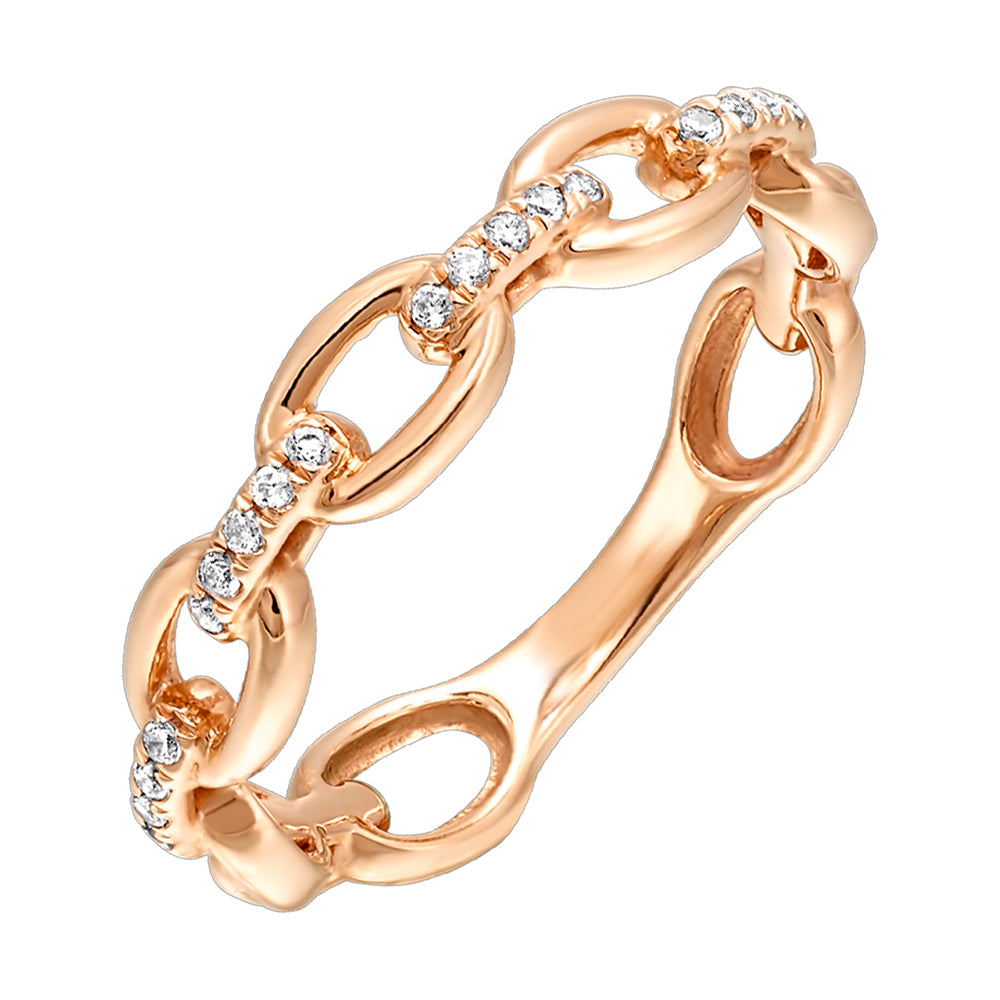 10Kt Rose Gold Diamond 1/10Ctw Ring