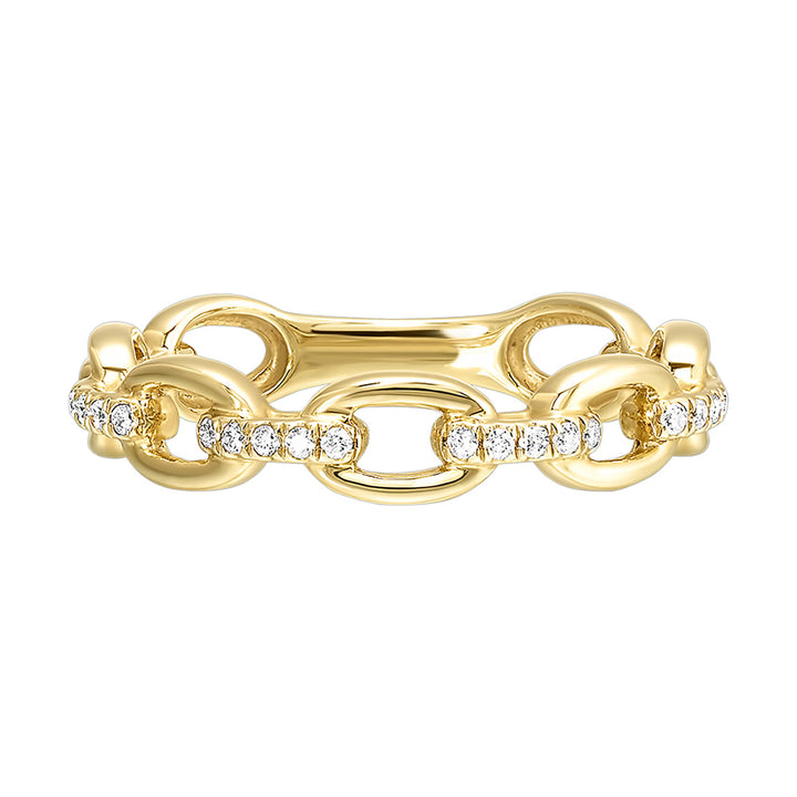 14Kt Yellow Gold Diamond 1/10Ctw Ring