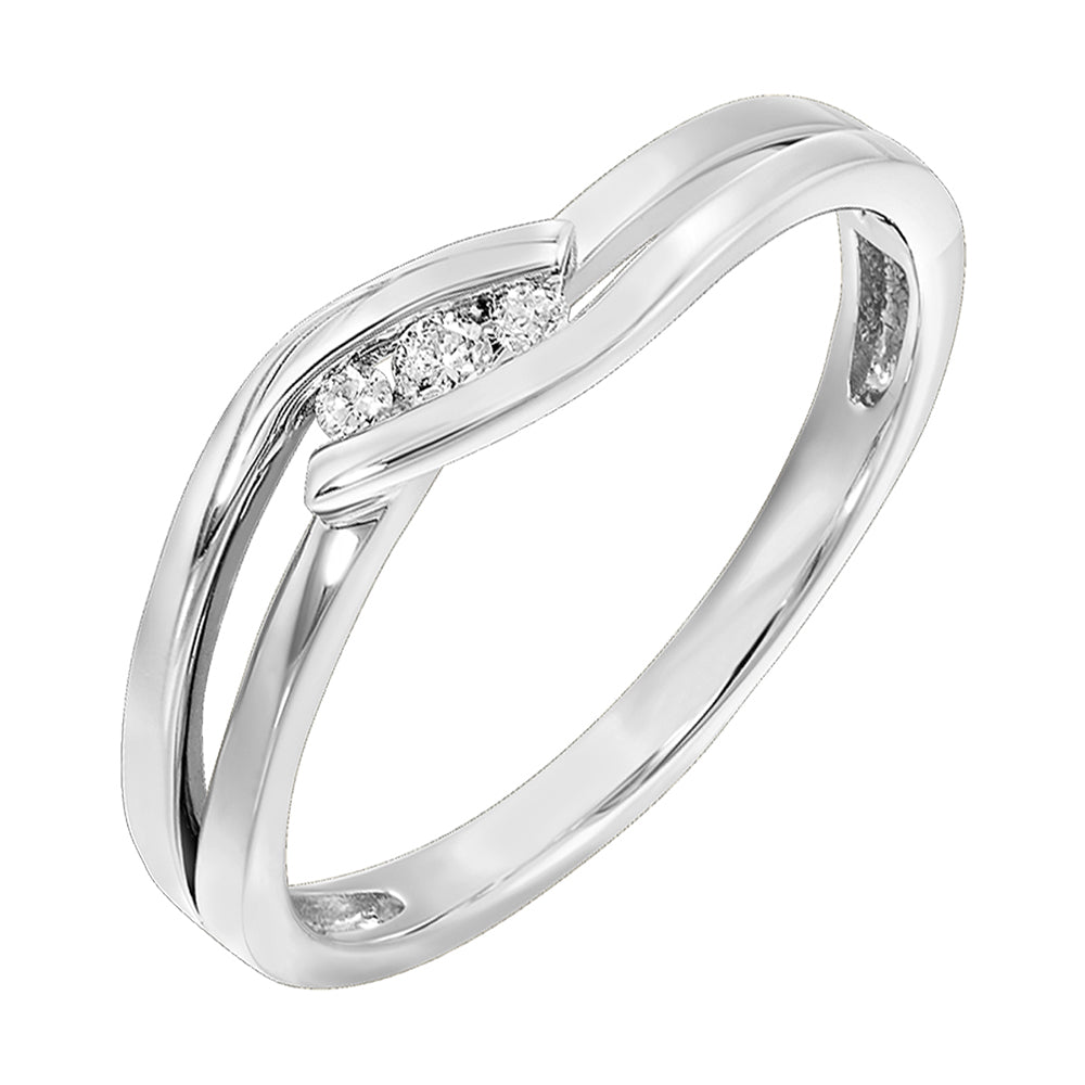 10Kt White Gold Diamond 1/20Ctw Ring