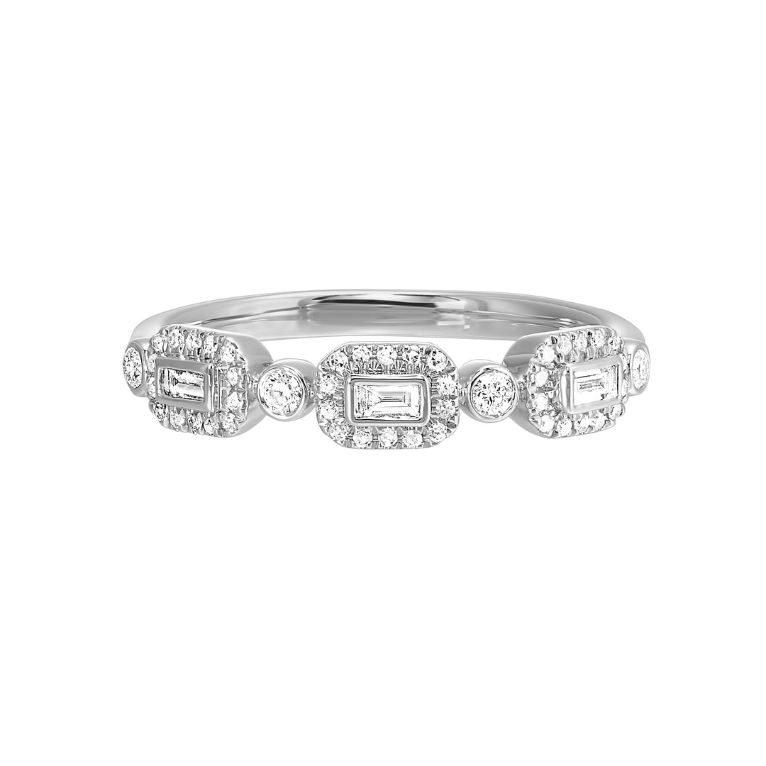 14Kt White Gold Diamond 1/4Ctw Ring