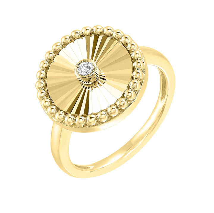 10Kt Yellow Gold Diamond 1/25Ctw Ring