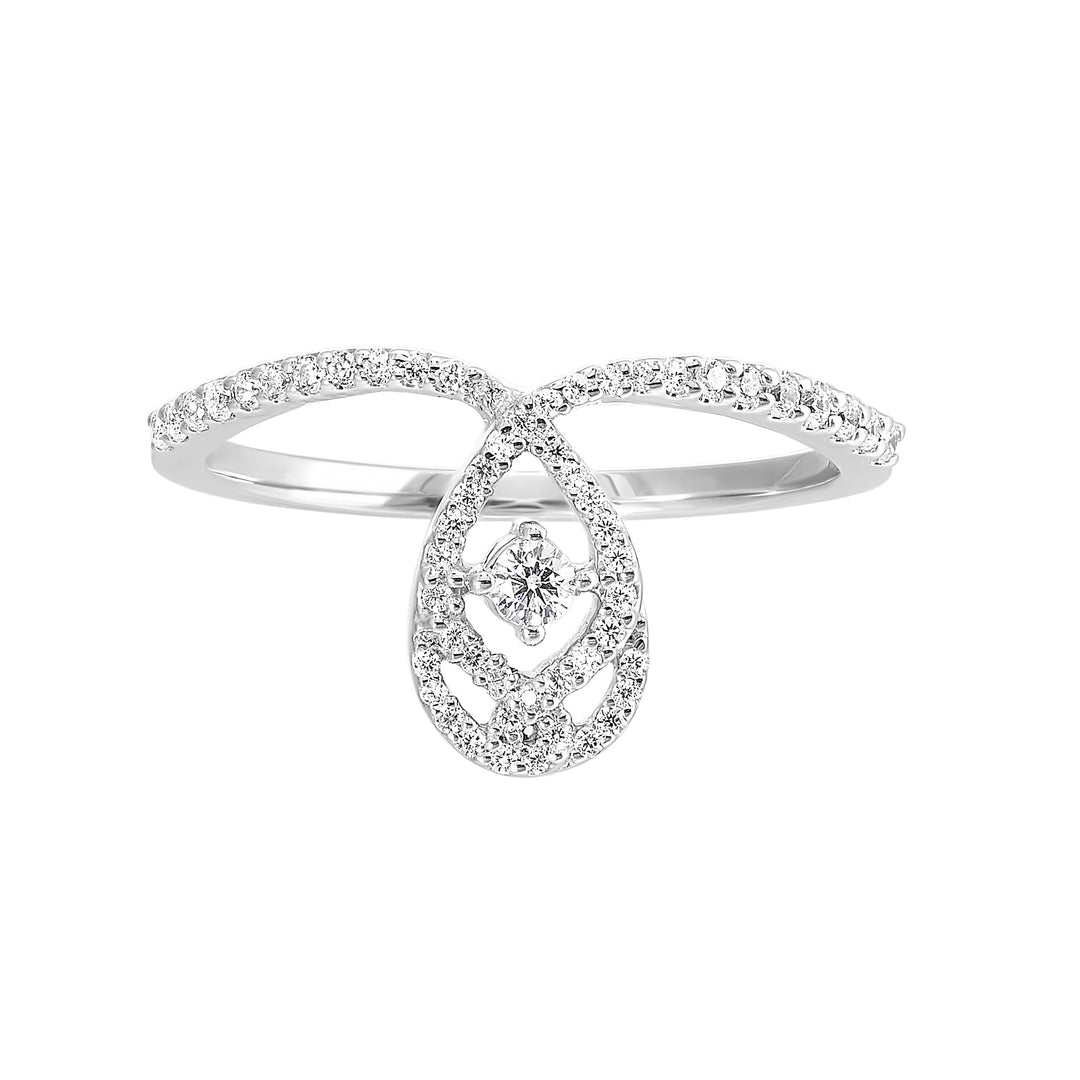 14Kt White Gold Diamond 1/4Ctw Ring
