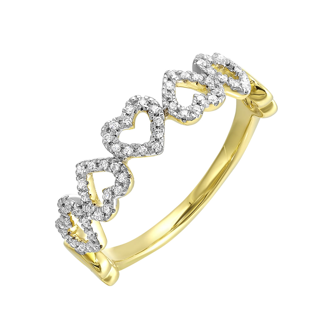 10Kt Yellow Gold Diamond 1/7Ctw Ring